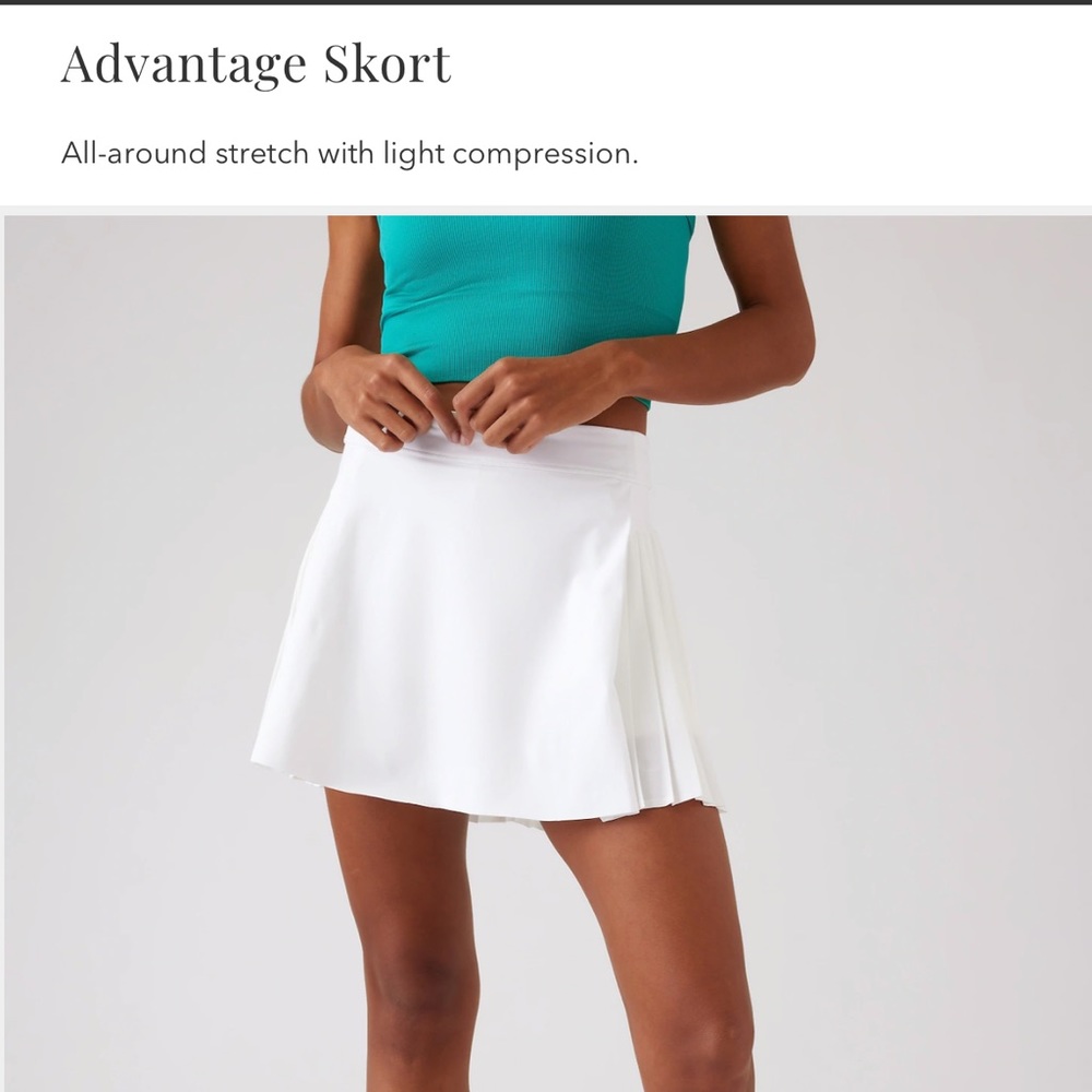 NWT Athleta Advantage Skort. White. (M)